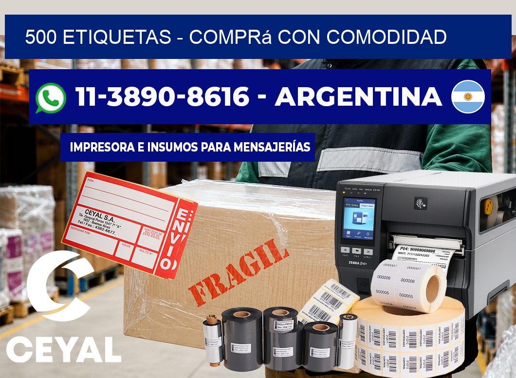 500 ETIQUETAS – Comprá con comodidad