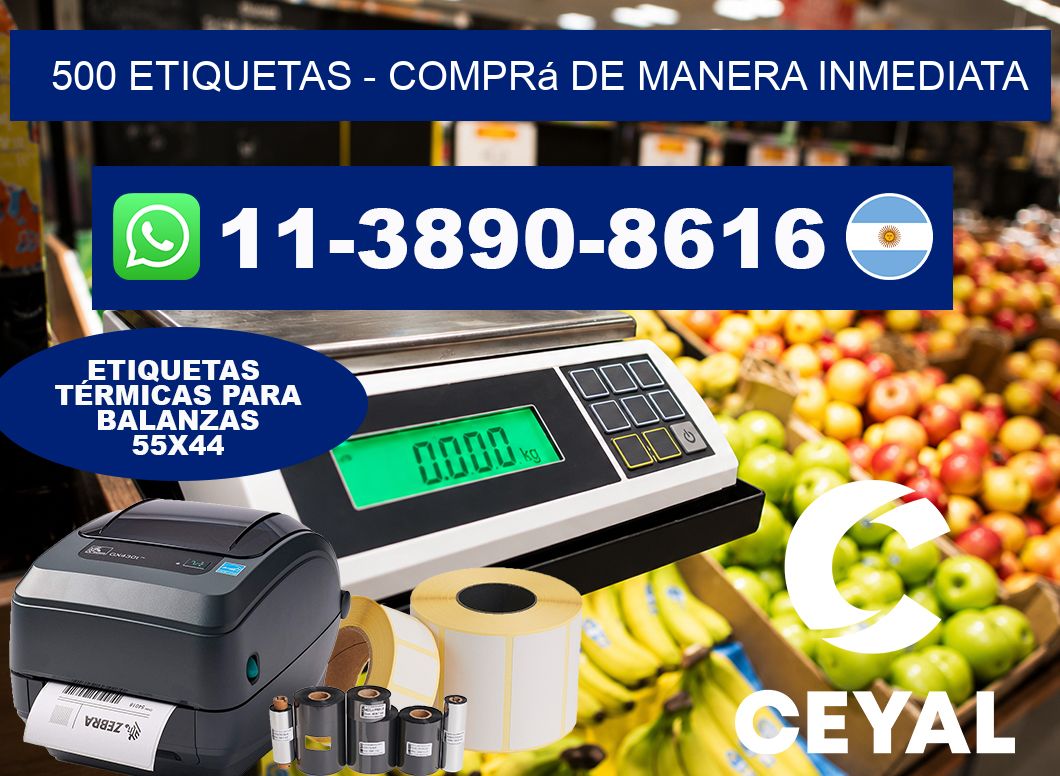 500 ETIQUETAS – Comprá de manera inmediata