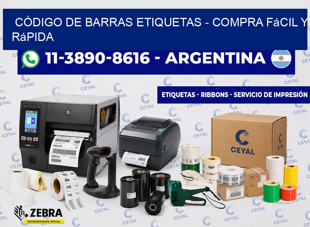 CÓDIGO DE BARRAS ETIQUETAS - Compra fácil y rápida