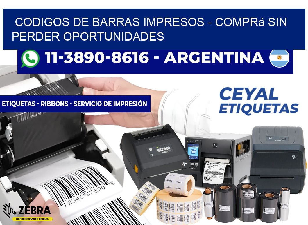 CODIGOS DE BARRAS IMPRESOS - Comprá sin perder oportunidades