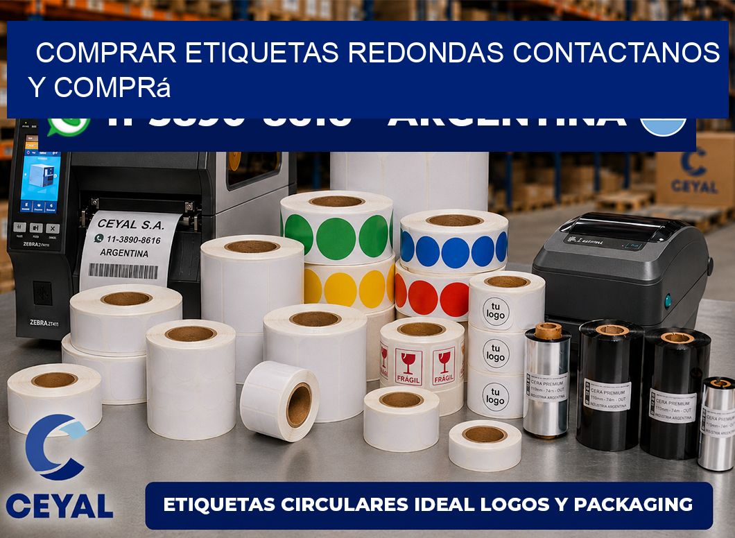 COMPRAR ETIQUETAS REDONDAS Contactanos y comprá