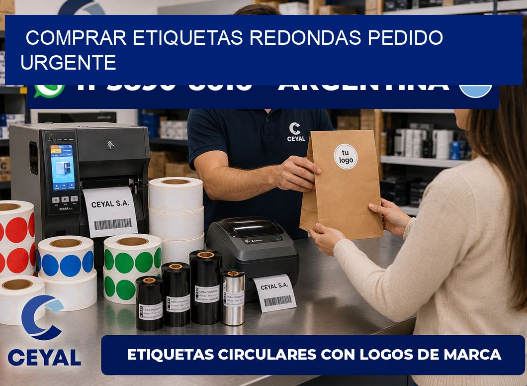 COMPRAR ETIQUETAS REDONDAS Pedido urgente