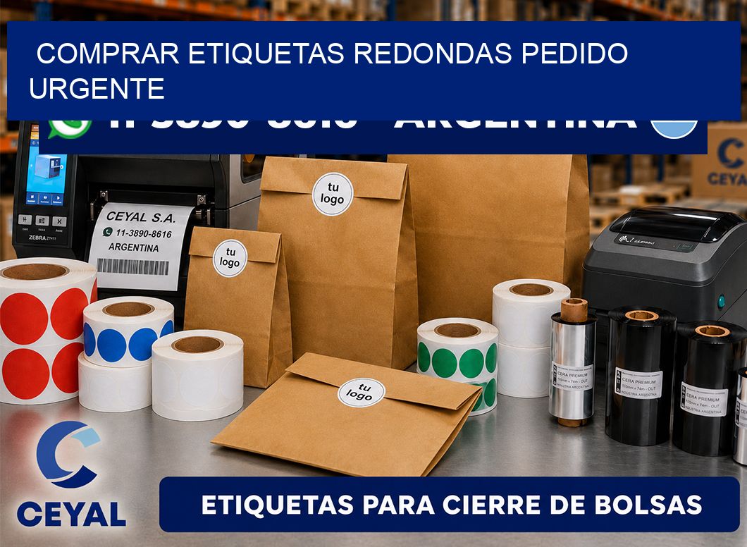 COMPRAR ETIQUETAS REDONDAS Pedido urgente