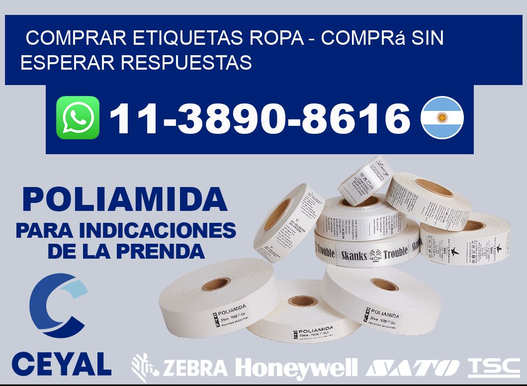 COMPRAR ETIQUETAS ROPA - Comprá sin esperar respuestas