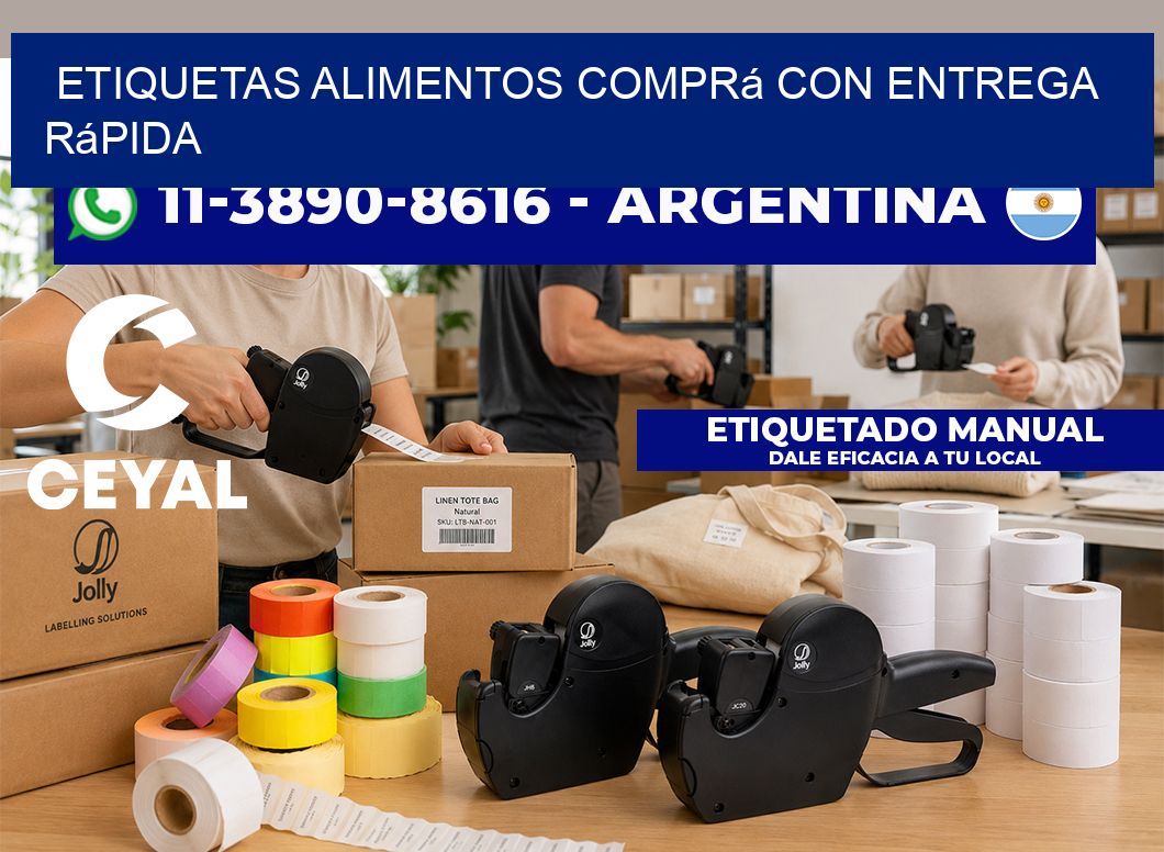 ETIQUETAS ALIMENTOS Comprá con entrega rápida