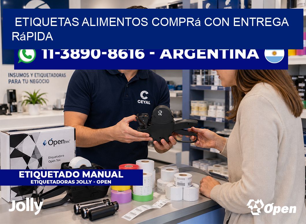 ETIQUETAS ALIMENTOS Comprá con entrega rápida