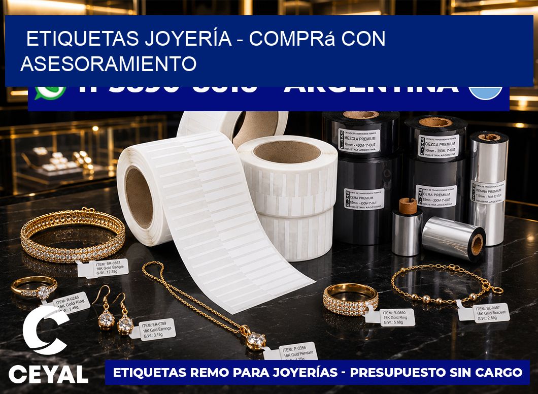 ETIQUETAS JOYERÍA – Comprá con asesoramiento