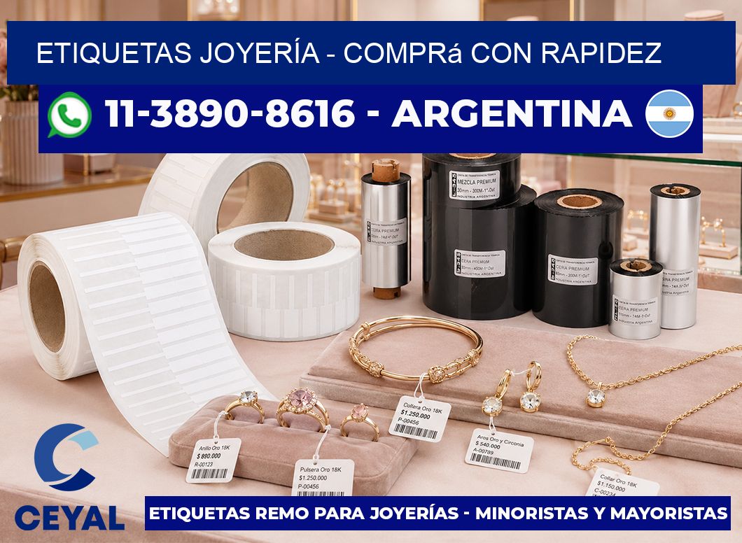 ETIQUETAS JOYERÍA - Comprá con rapidez