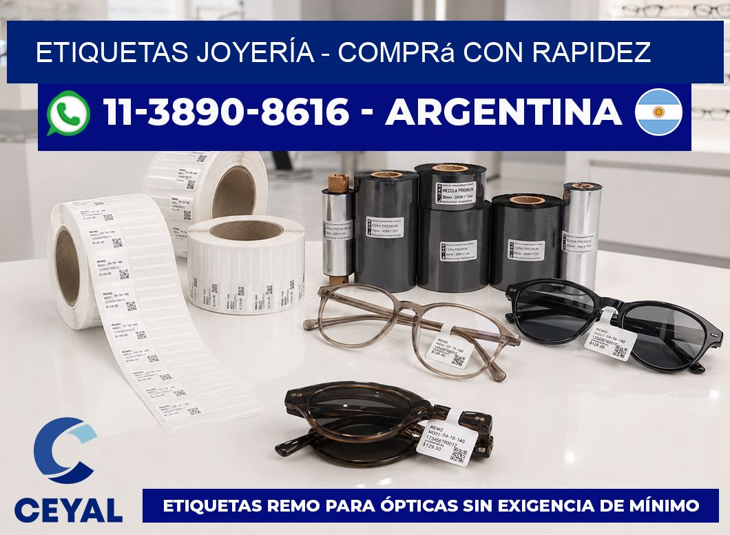 ETIQUETAS JOYERÍA - Comprá con rapidez