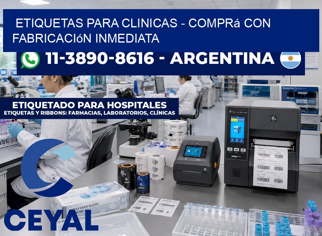 ETIQUETAS PARA CLINICAS - Comprá con fabricación inmediata