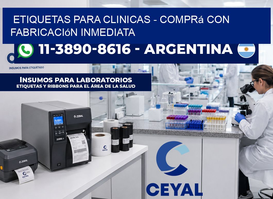 ETIQUETAS PARA CLINICAS - Comprá con fabricación inmediata