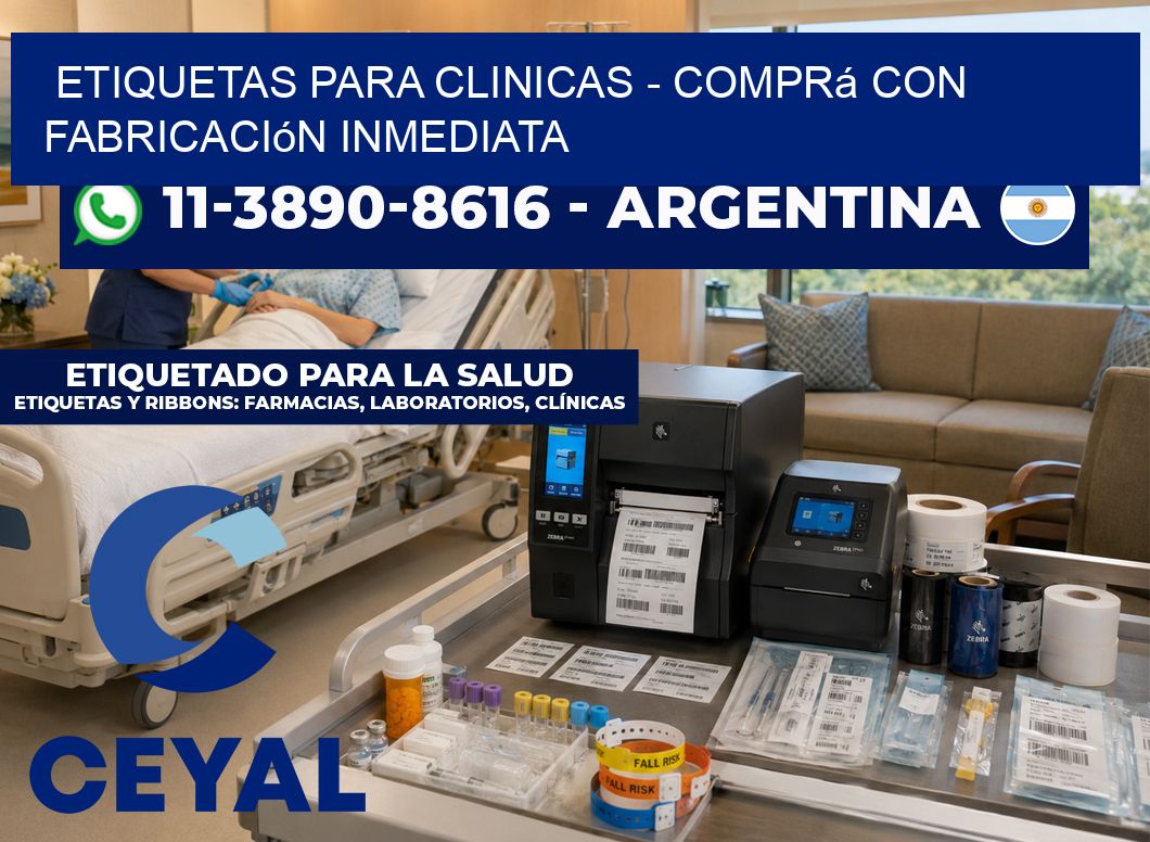 ETIQUETAS PARA CLINICAS - Comprá con fabricación inmediata