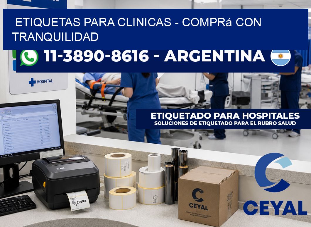 ETIQUETAS PARA CLINICAS - Comprá con tranquilidad
