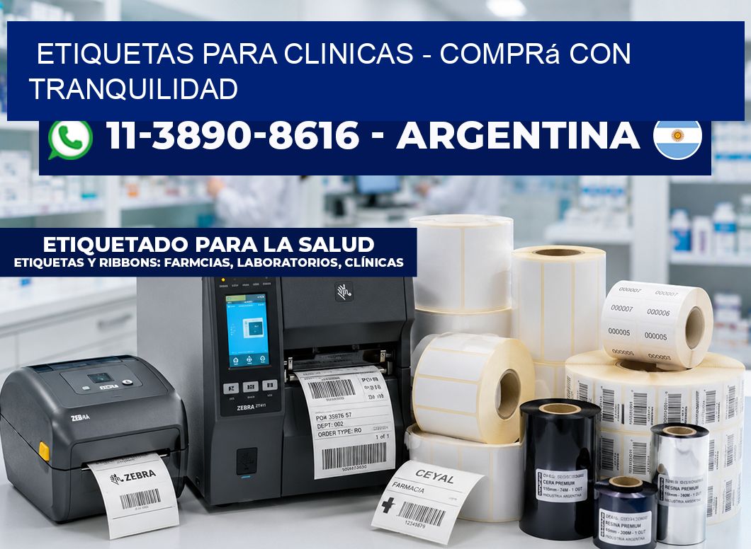 ETIQUETAS PARA CLINICAS - Comprá con tranquilidad