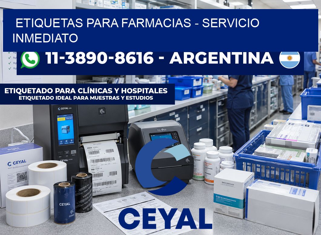ETIQUETAS PARA FARMACIAS - Servicio inmediato