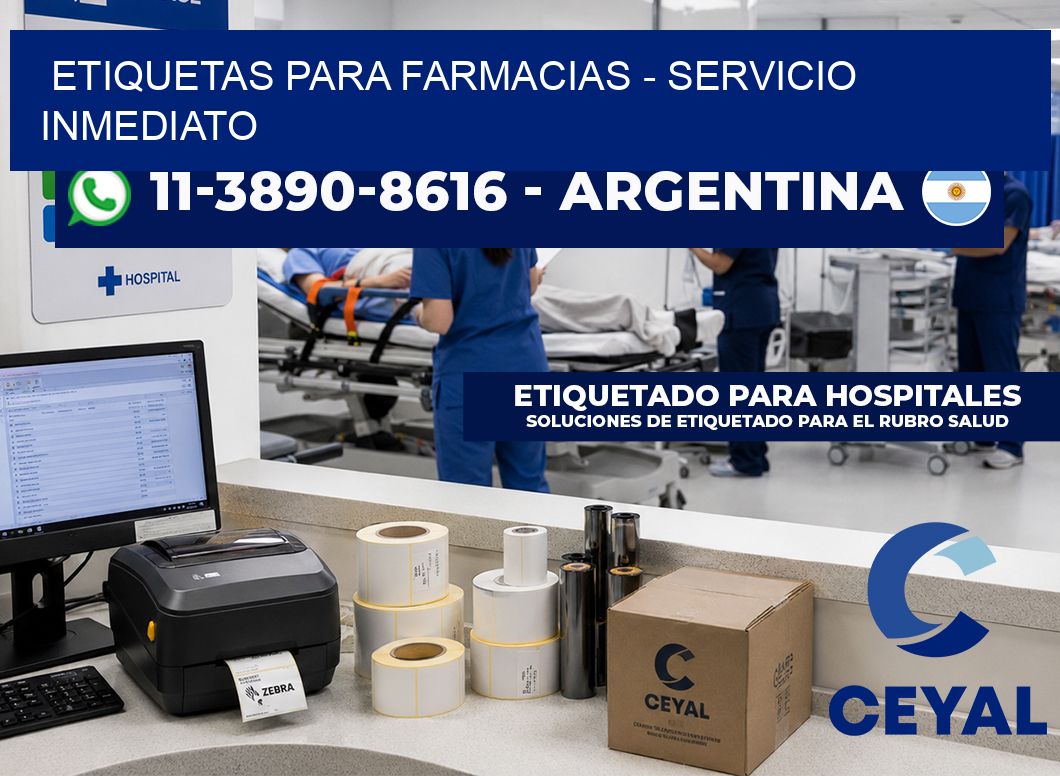 ETIQUETAS PARA FARMACIAS - Servicio inmediato