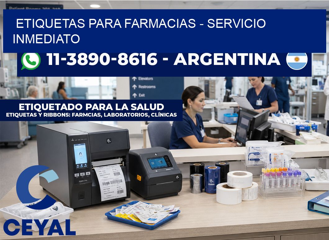 ETIQUETAS PARA FARMACIAS - Servicio inmediato