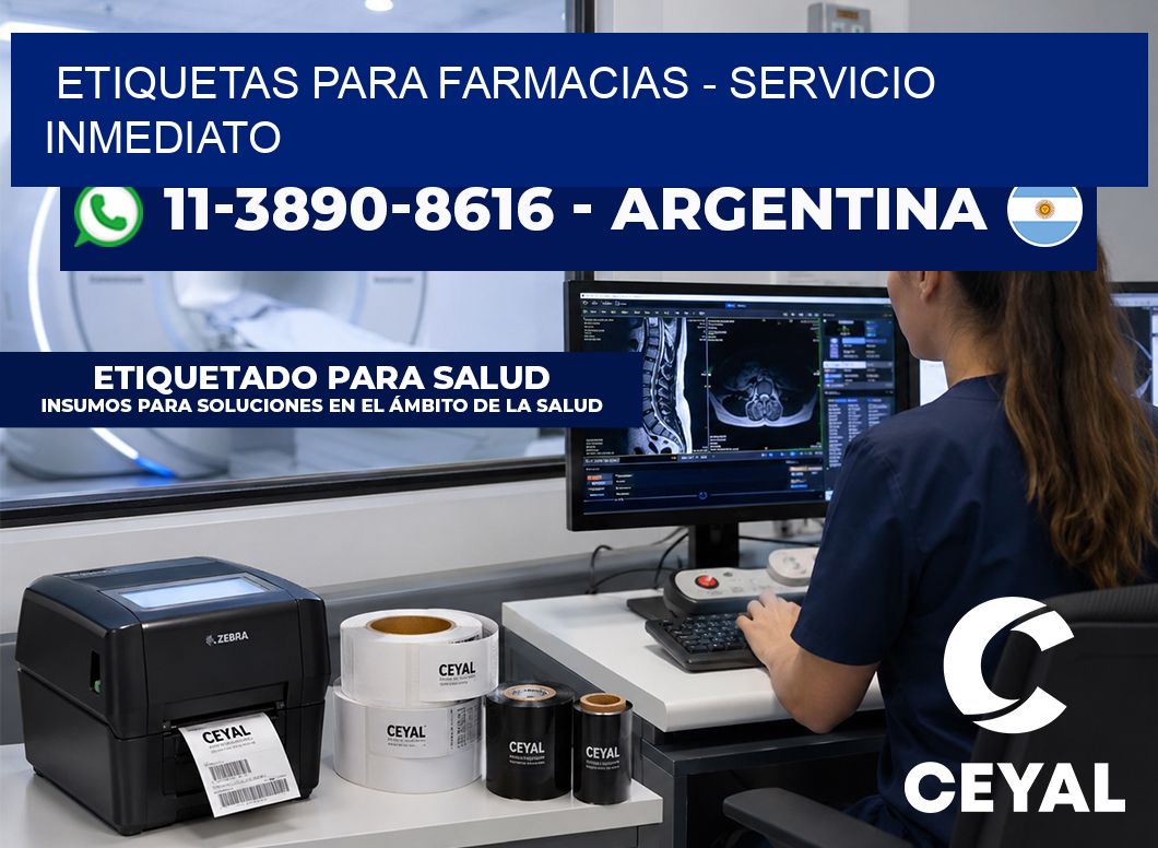 ETIQUETAS PARA FARMACIAS - Servicio inmediato