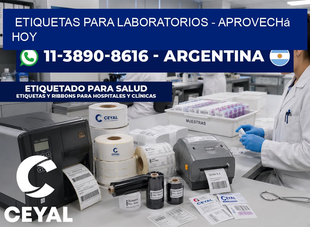 ETIQUETAS PARA LABORATORIOS - Aprovechá hoy