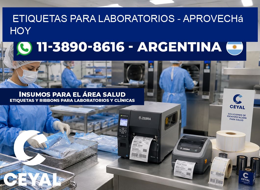 ETIQUETAS PARA LABORATORIOS - Aprovechá hoy