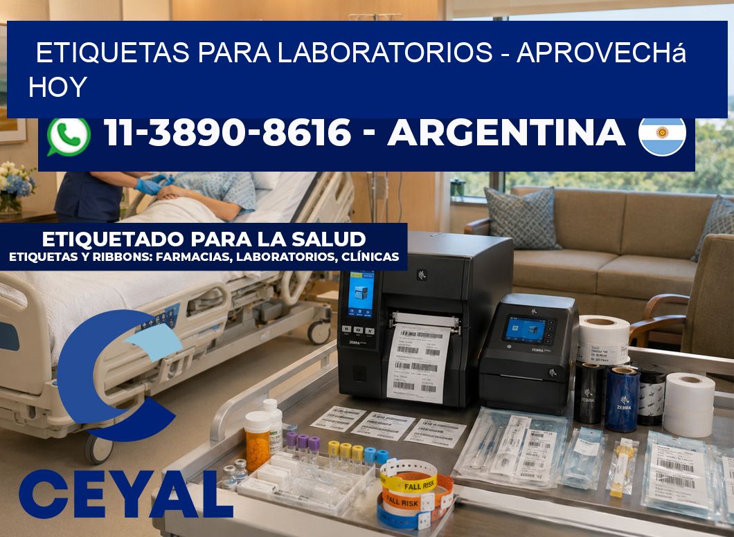 ETIQUETAS PARA LABORATORIOS - Aprovechá hoy