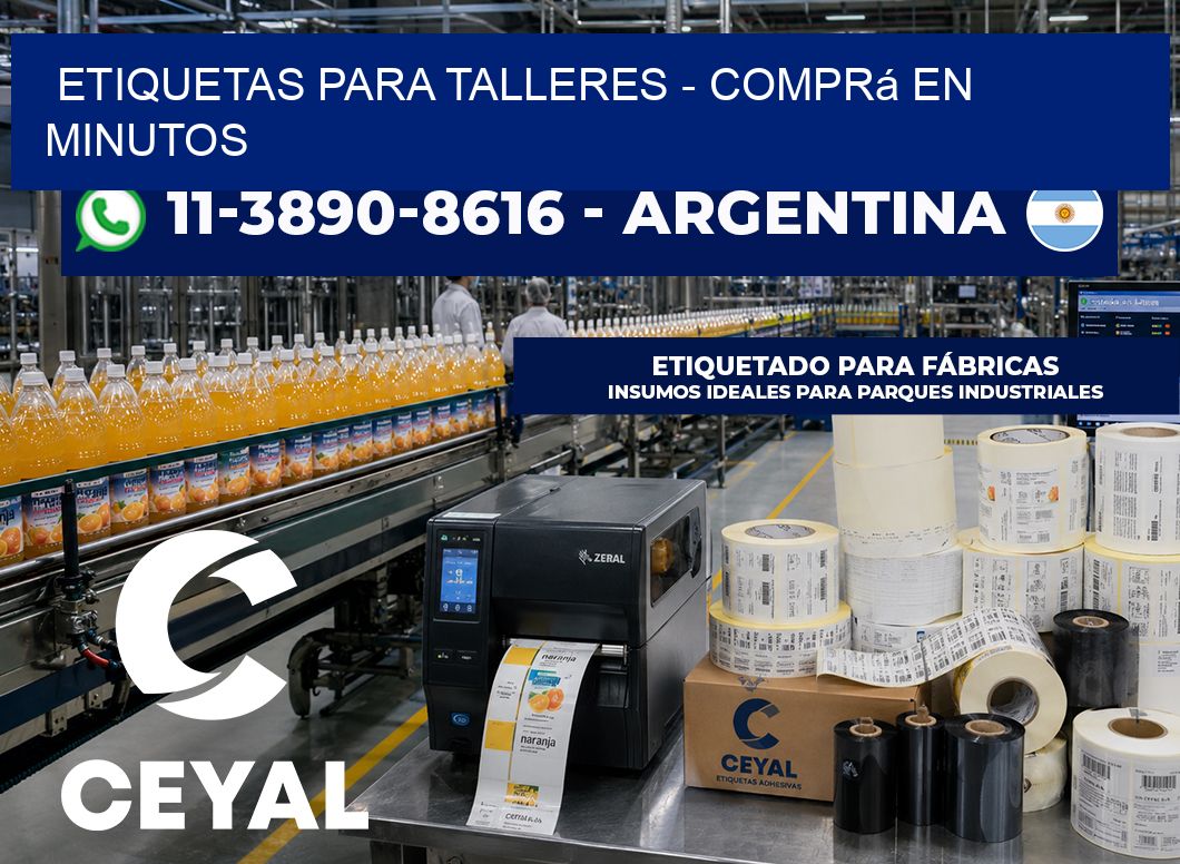 ETIQUETAS PARA TALLERES - Comprá en minutos