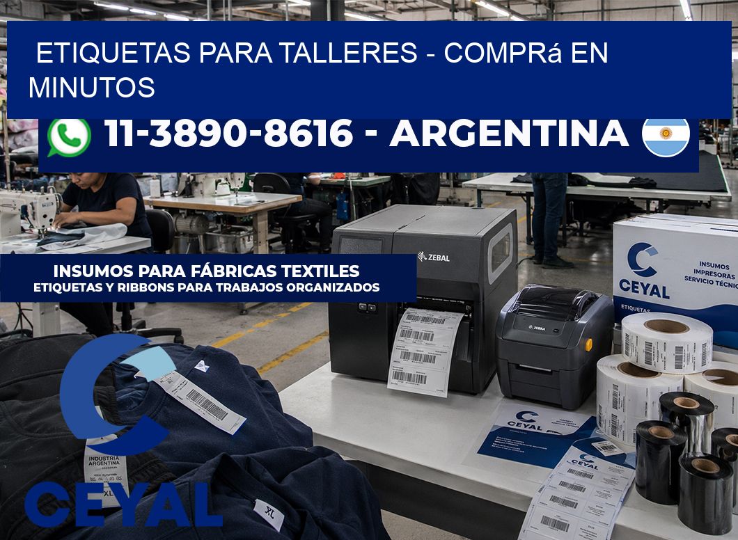 ETIQUETAS PARA TALLERES - Comprá en minutos