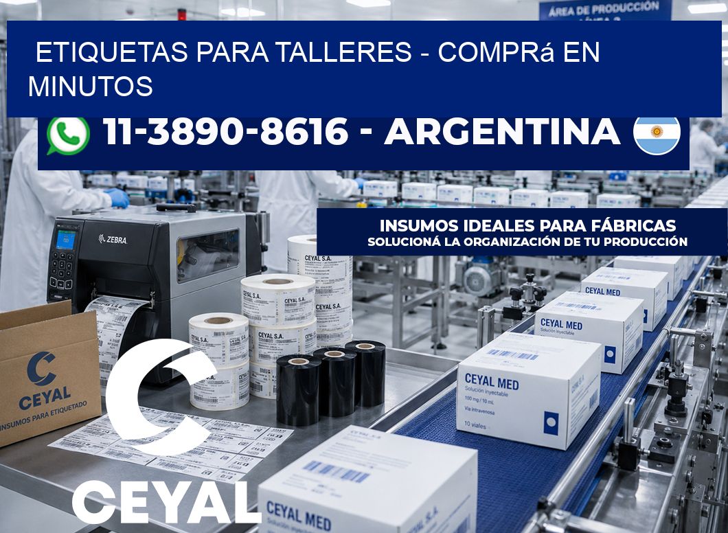 ETIQUETAS PARA TALLERES - Comprá en minutos