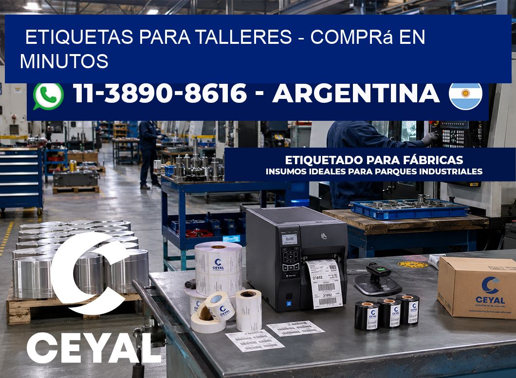 ETIQUETAS PARA TALLERES – Comprá en minutos