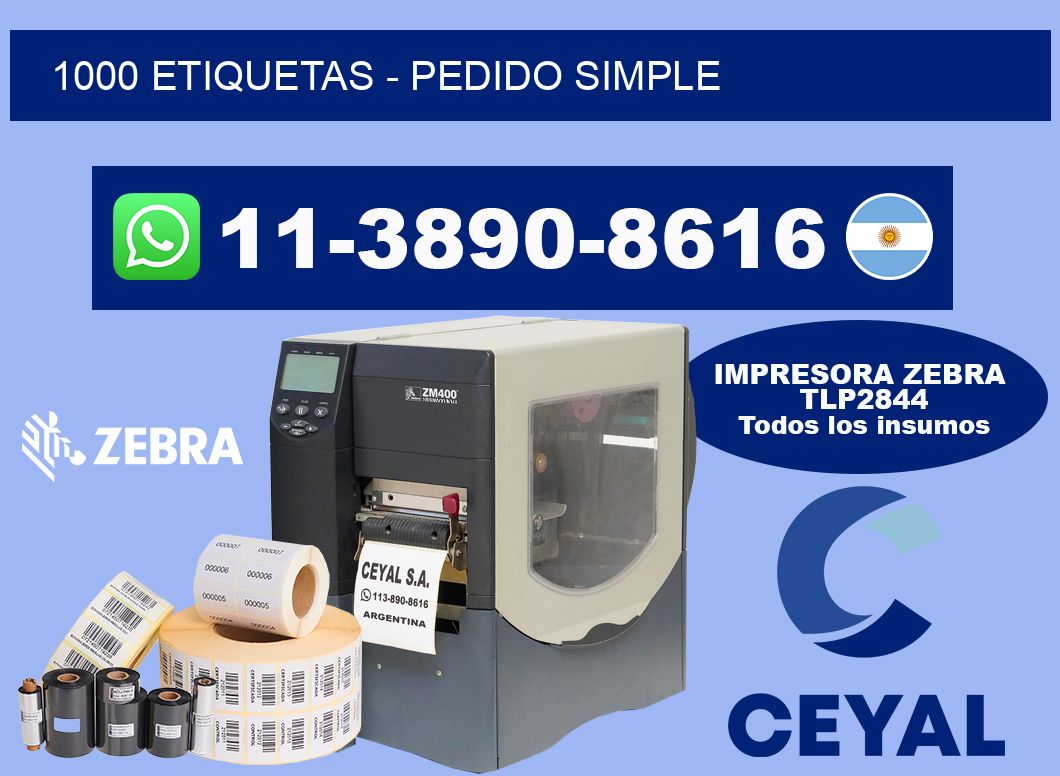 1000 ETIQUETAS - Pedido simple