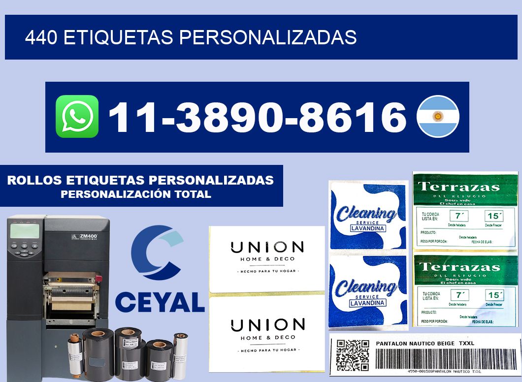440 ETIQUETAS PERSONALIZADAS