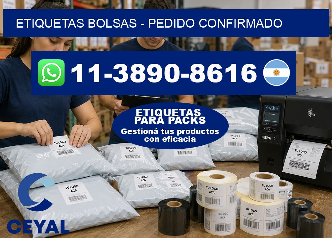 ETIQUETAS BOLSAS - Pedido confirmado