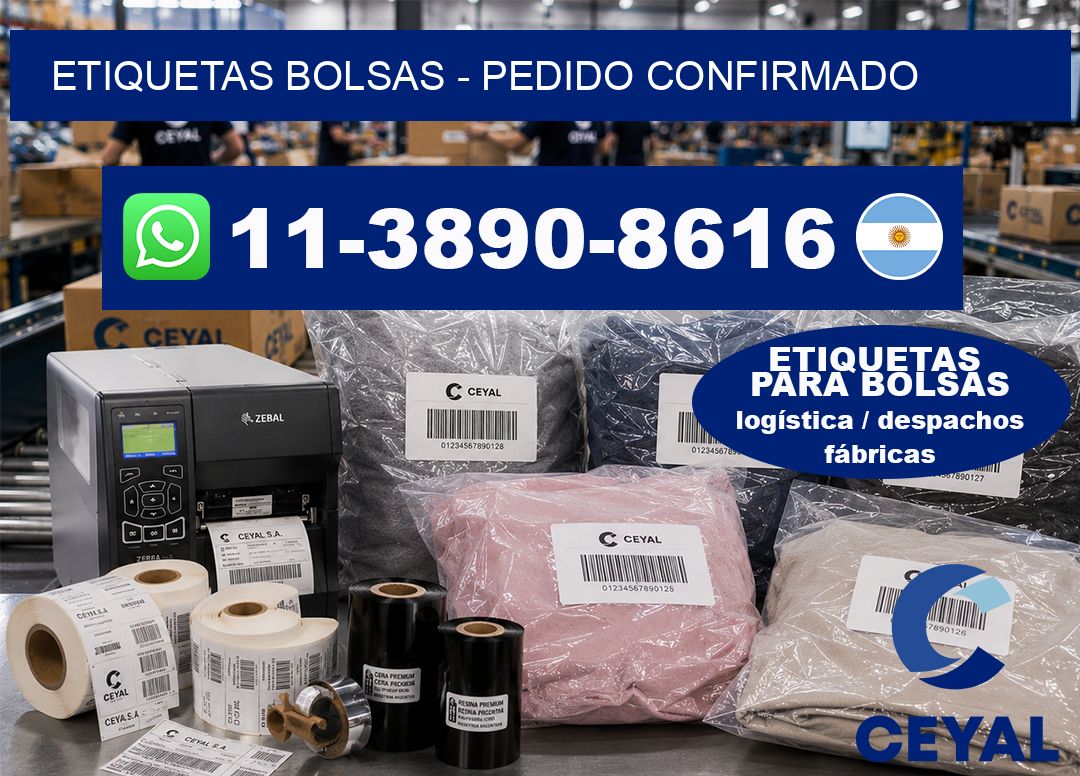 ETIQUETAS BOLSAS – Pedido confirmado