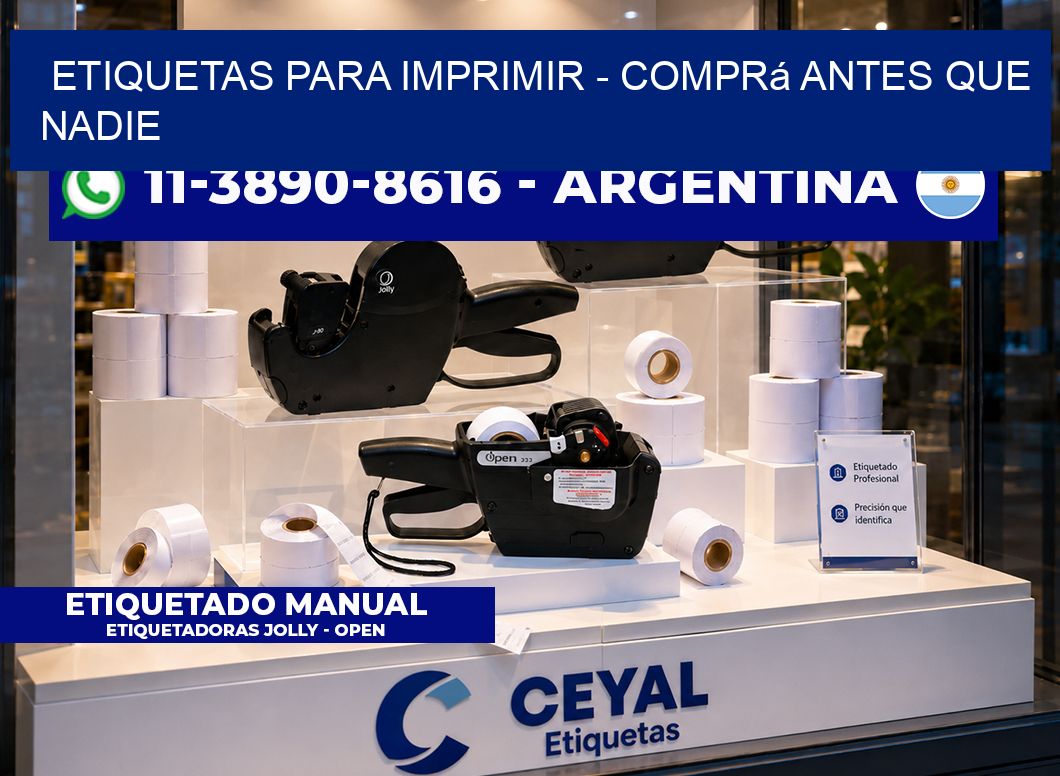 ETIQUETAS PARA IMPRIMIR - Comprá antes que nadie
