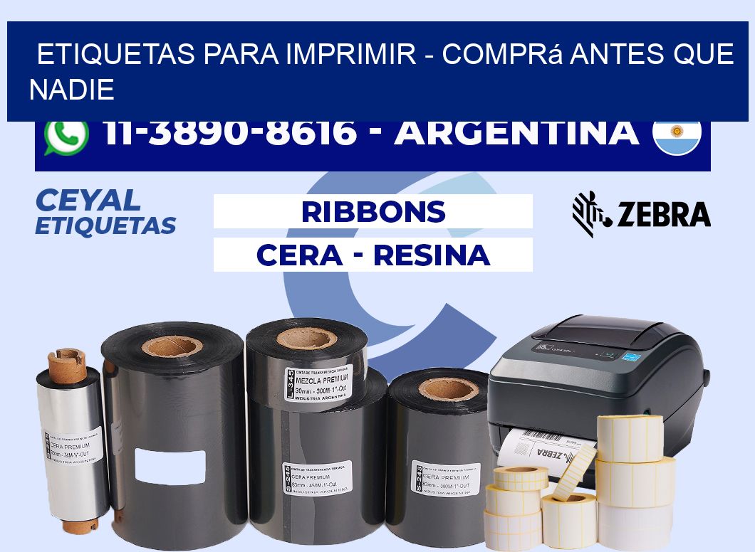 ETIQUETAS PARA IMPRIMIR - Comprá antes que nadie