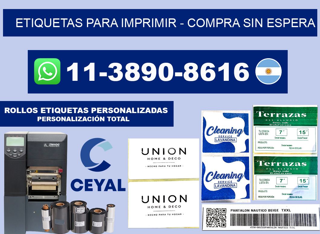 ETIQUETAS PARA IMPRIMIR - Compra sin espera