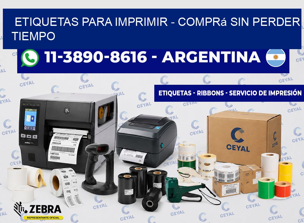ETIQUETAS PARA IMPRIMIR - Comprá sin perder tiempo
