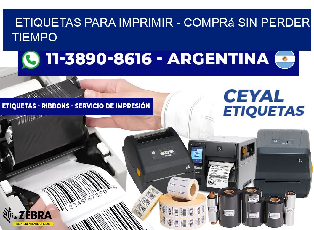 ETIQUETAS PARA IMPRIMIR - Comprá sin perder tiempo