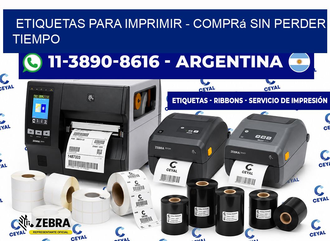 ETIQUETAS PARA IMPRIMIR - Comprá sin perder tiempo