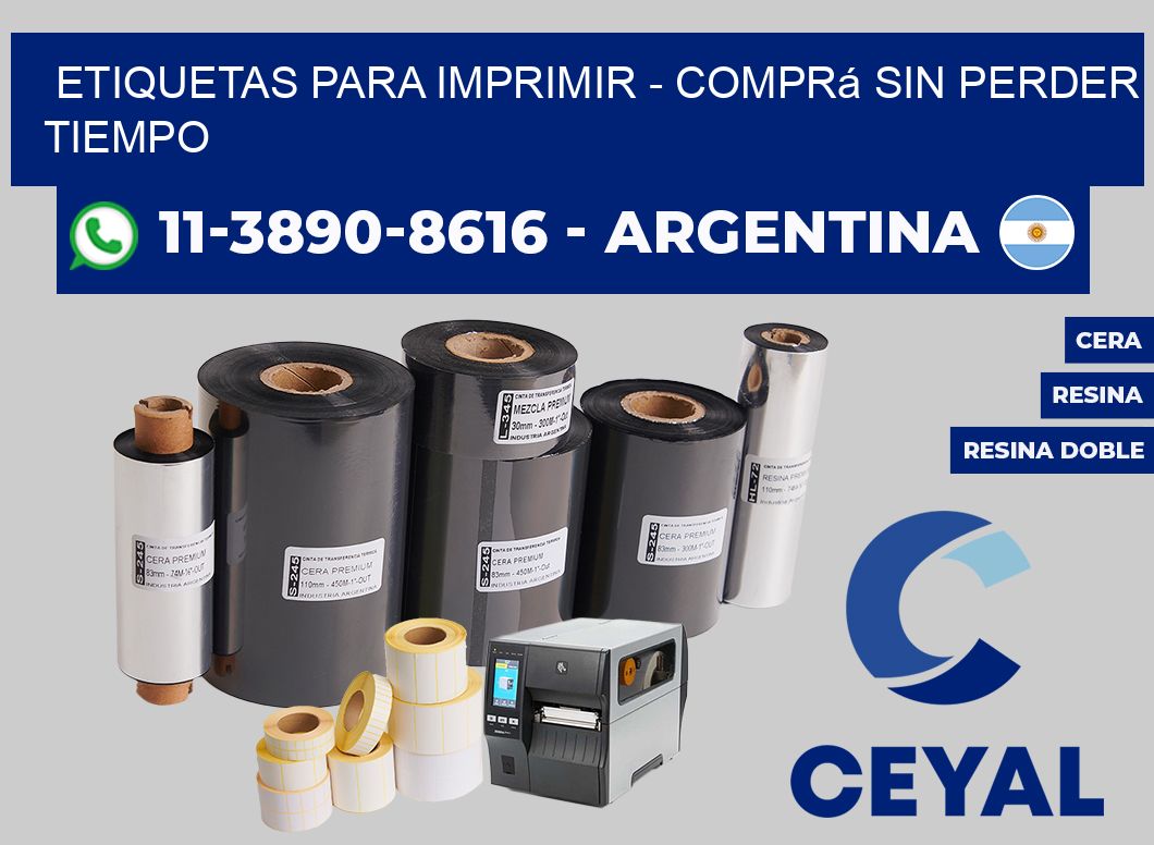 ETIQUETAS PARA IMPRIMIR - Comprá sin perder tiempo