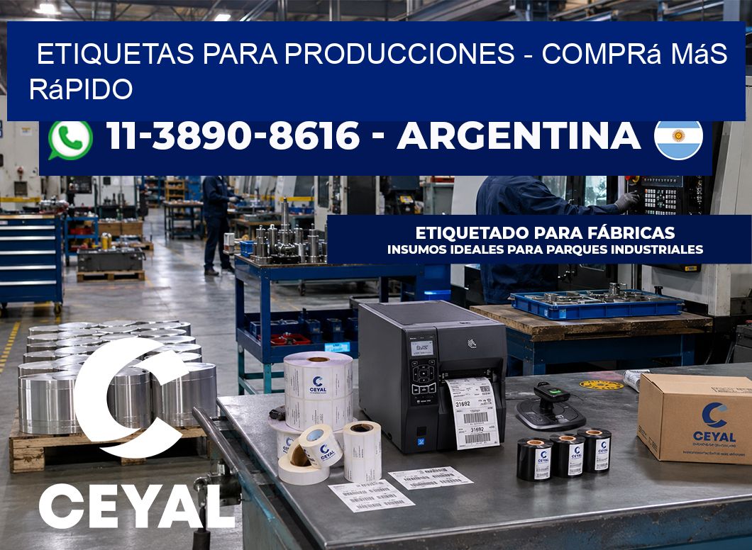 ETIQUETAS PARA PRODUCCIONES - Comprá más rápido