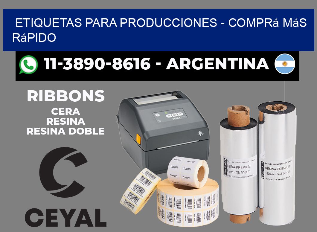 ETIQUETAS PARA PRODUCCIONES - Comprá más rápido