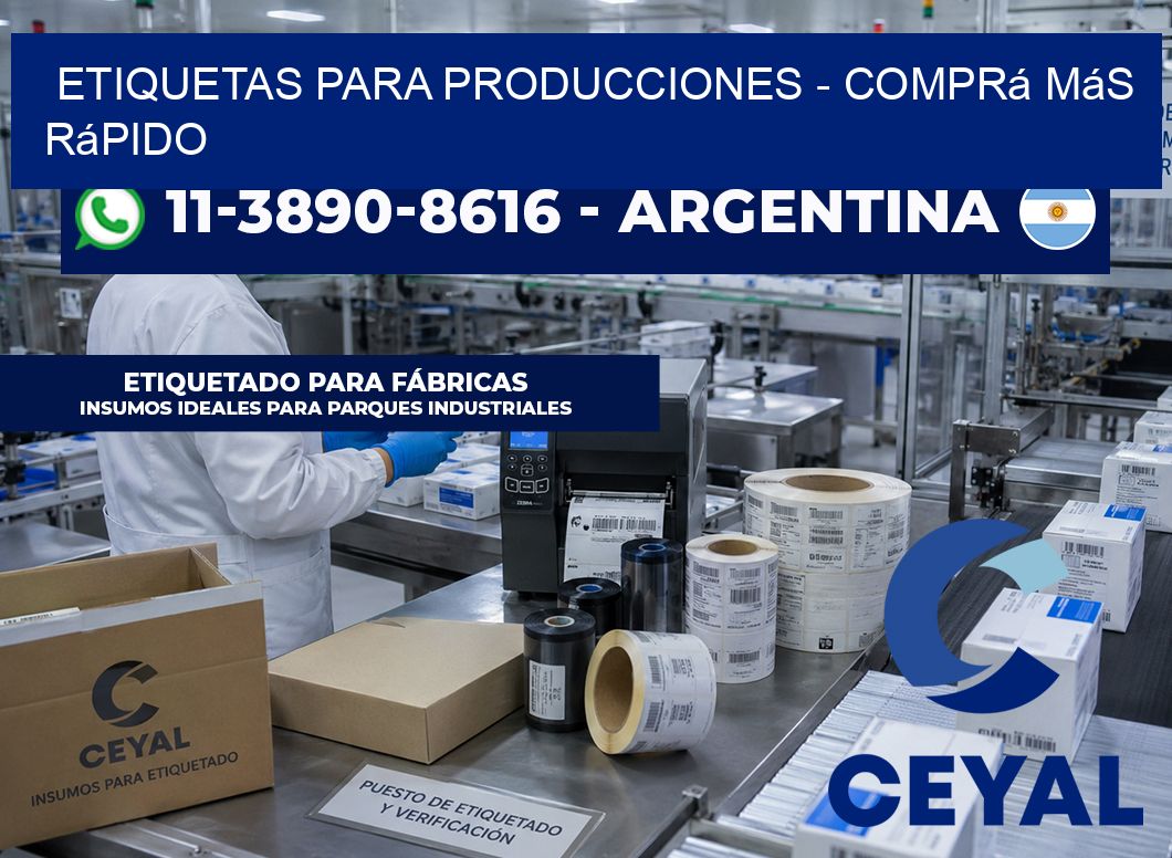 ETIQUETAS PARA PRODUCCIONES – Comprá más rápido