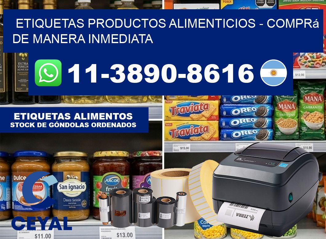 ETIQUETAS PRODUCTOS ALIMENTICIOS – Comprá de manera inmediata