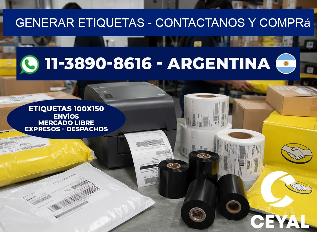 GENERAR ETIQUETAS - Contactanos y comprá