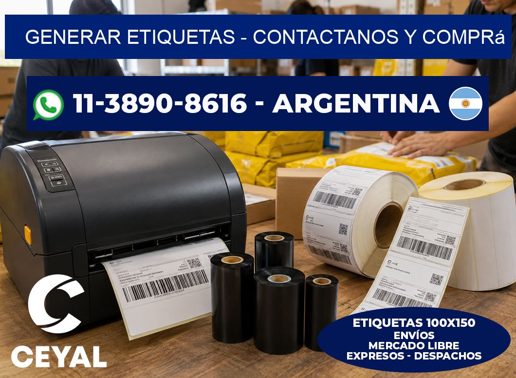 GENERAR ETIQUETAS - Contactanos y comprá