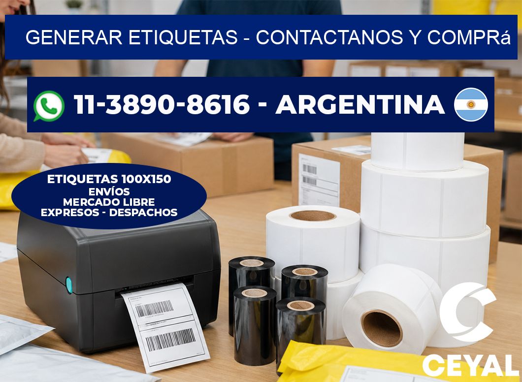 GENERAR ETIQUETAS - Contactanos y comprá