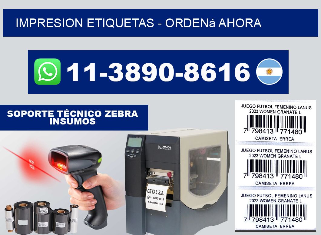 IMPRESION ETIQUETAS - Ordená ahora