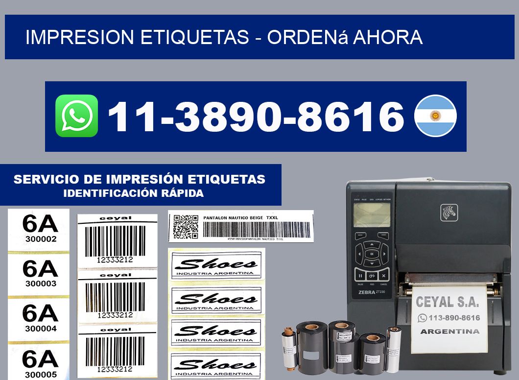 IMPRESION ETIQUETAS - Ordená ahora
