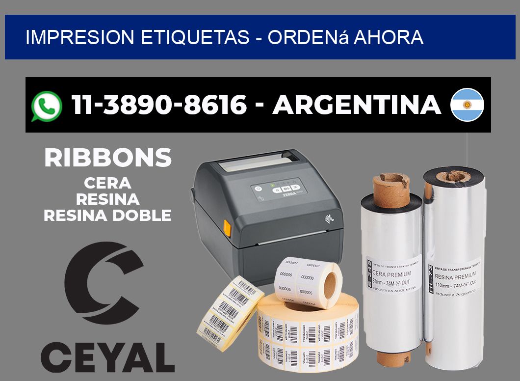 IMPRESION ETIQUETAS - Ordená ahora